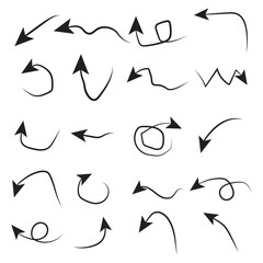 hand drawn arrow set	
