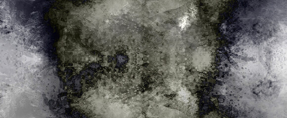 抽象的　壁面　水墨画