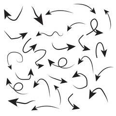 hand drawn arrow set	
