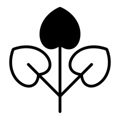 Leaf solid glyph icon