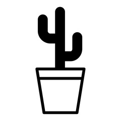 Plant solid glyph icon