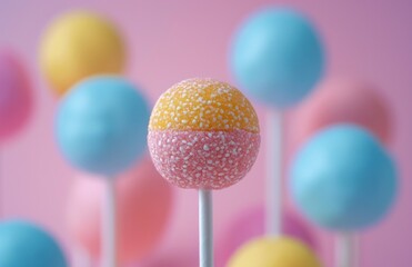 a small easter lolly with colored candy easter