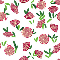 Pomegranate pattern, Happy and sweet New Year Shana Tova with pomegranates and seeds