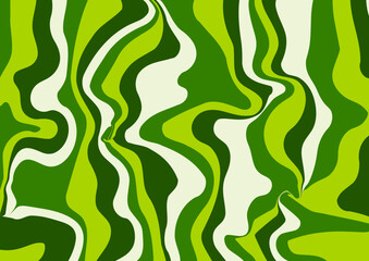 liquid graphic model background, abstract curved lines with a green base color. Abstract billboard background or digital design