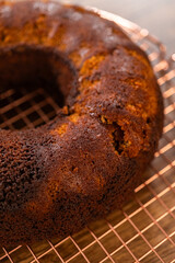 Baking Gingerbread Bundt Cake with Caramel Frosting Ingredients