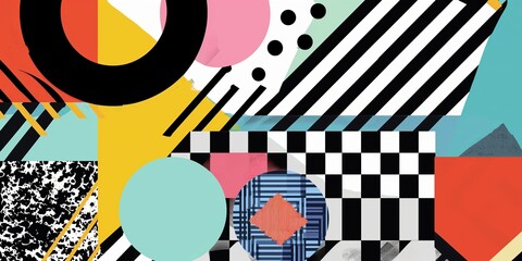Bold and vibrant geometric patterns in contrasting colors