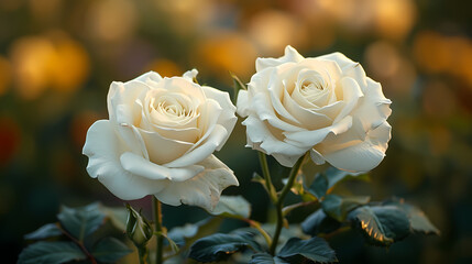 white roses in the garden