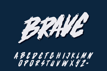 Alphabet Splash Brave Font Type Vector - obrazy, fototapety, plakaty