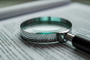 Magnifying Glass on Document for Detailed Analysis