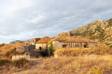 Fototapeta na wymiar Old ancient famous fort Gorazda in Montenegro