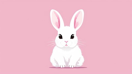 Obraz premium innocence of an adorable rabbit, a cute mammal with long pink ears