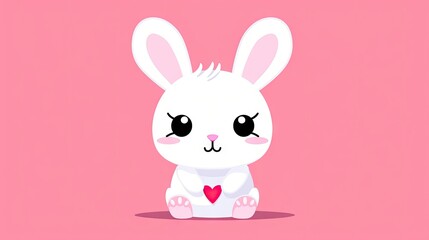 Obraz premium innocence of an adorable rabbit, a cute mammal with long pink ears