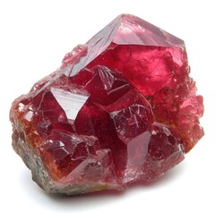 Fototapeta premium Garnet gemstone on white background