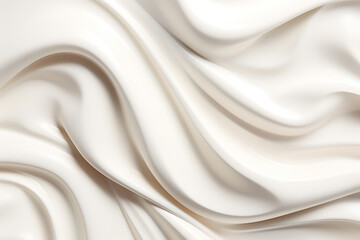 Texture of white cosmetic cream. Moisturizing cream background for dry skin care .White lotion beauty skincare cream texture cosmetic product background
