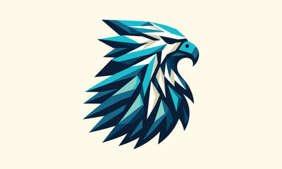 shades of blue eagle vector