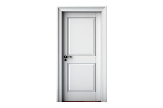 Aluminum Flush Door on Transparent background.