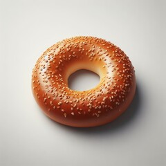 bagel on a white background