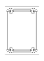 Irish style decorative frame. Border line art illustration. Celtic style vector frame. - obrazy, fototapety, plakaty