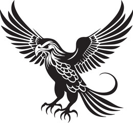 silhouette of a eagle vector illustrator 