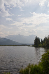 Vermillion Lakes on a Smoky Summer Day