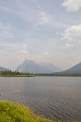 Vermillion Lakes on a Smoky Summer Day