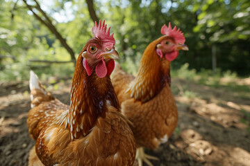 Happy pasture raised chickens 