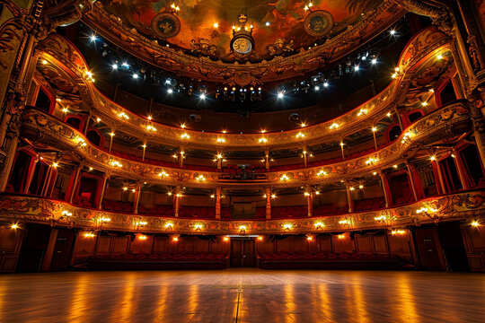 Beautiful grand theatre interior shot