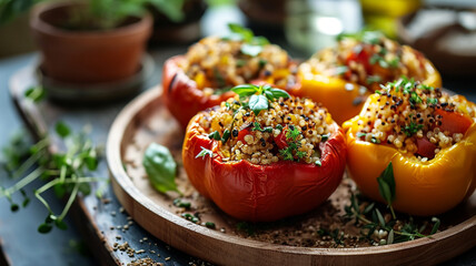 Stuffed Capsicums with Quinoa