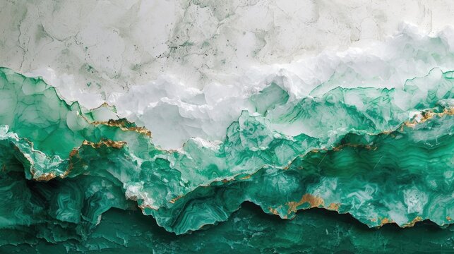 Jadeite emanating its soothing, deep green serenity, set against a crisp white canvas