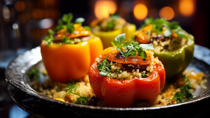 Quinoa-Stuffed Bell Peppers