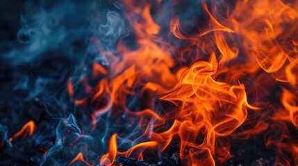 Fototapeta na wymiar Flame burn fire blaze abstract texture wallpaper background