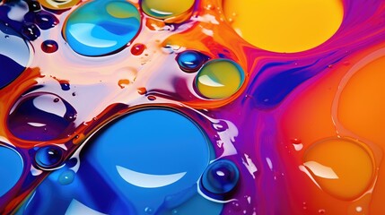 Fototapeta premium Fluid art mix technique oil acrylic painting wallpaper background