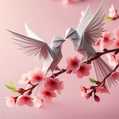 wonderful love bird origami
