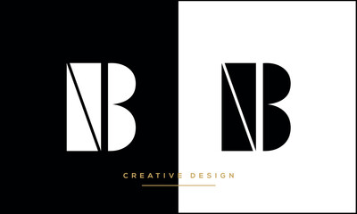 Alphabet letters B or BB logo Monogram