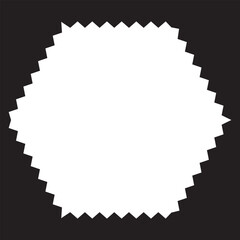 Zigzag Edge Octagon Shape Border Frame