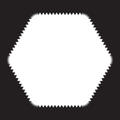 Zigzag Edge Octagon Shape Border Frame