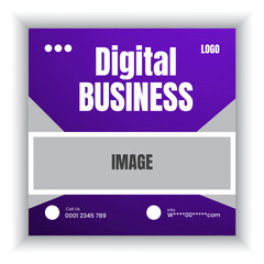 Business marketing company and social media post or banner template