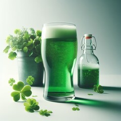 glass of green beer
