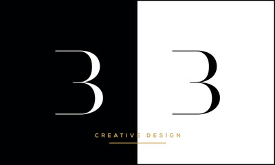 Alphabet letters B or BB logo Monogram