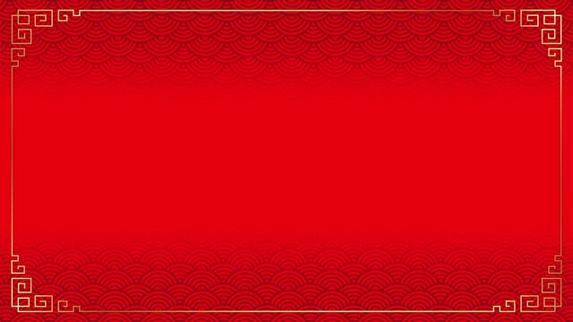Seamless Chinese New Year celebration with frame ornament. Perfect for a greeting card background.