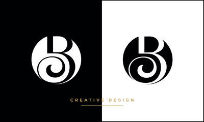 Alphabet letters B or BB logo Monogram