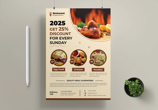 Food Flyer Template Layout