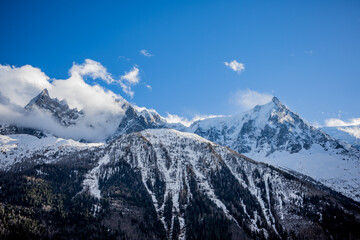 L' aiguille du midi vue depuis Chamonix Mont Blanc