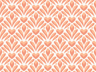 Abstract floral seamless pattern. Vector art deco texture. Geometric minimalist background.