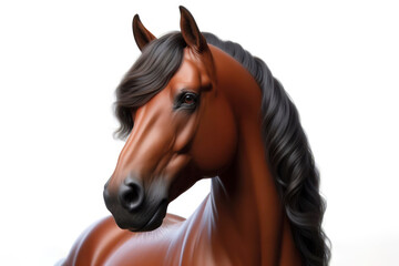 Hanoverian Horse isolated on solid white background. ai generative