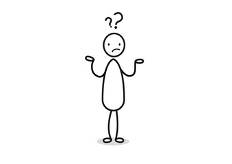 Strichmännchen  Kreative Idee Problem Fragen