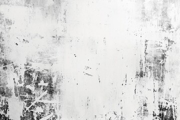 Monochrome Elegance: Abstract Grunge Distressed Wallpaper in Grey and White Tones