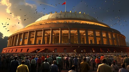 the government planning of indian constitution ,illustration, Indian Republic Day, Indian Independence day - obrazy, fototapety, plakaty