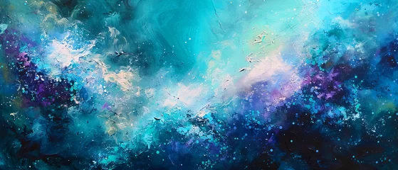 Gardinen cosmic beauty abstract painting texture © Kseniya