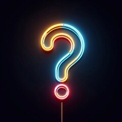 Question mark lettering typograhy. AI generated illustration